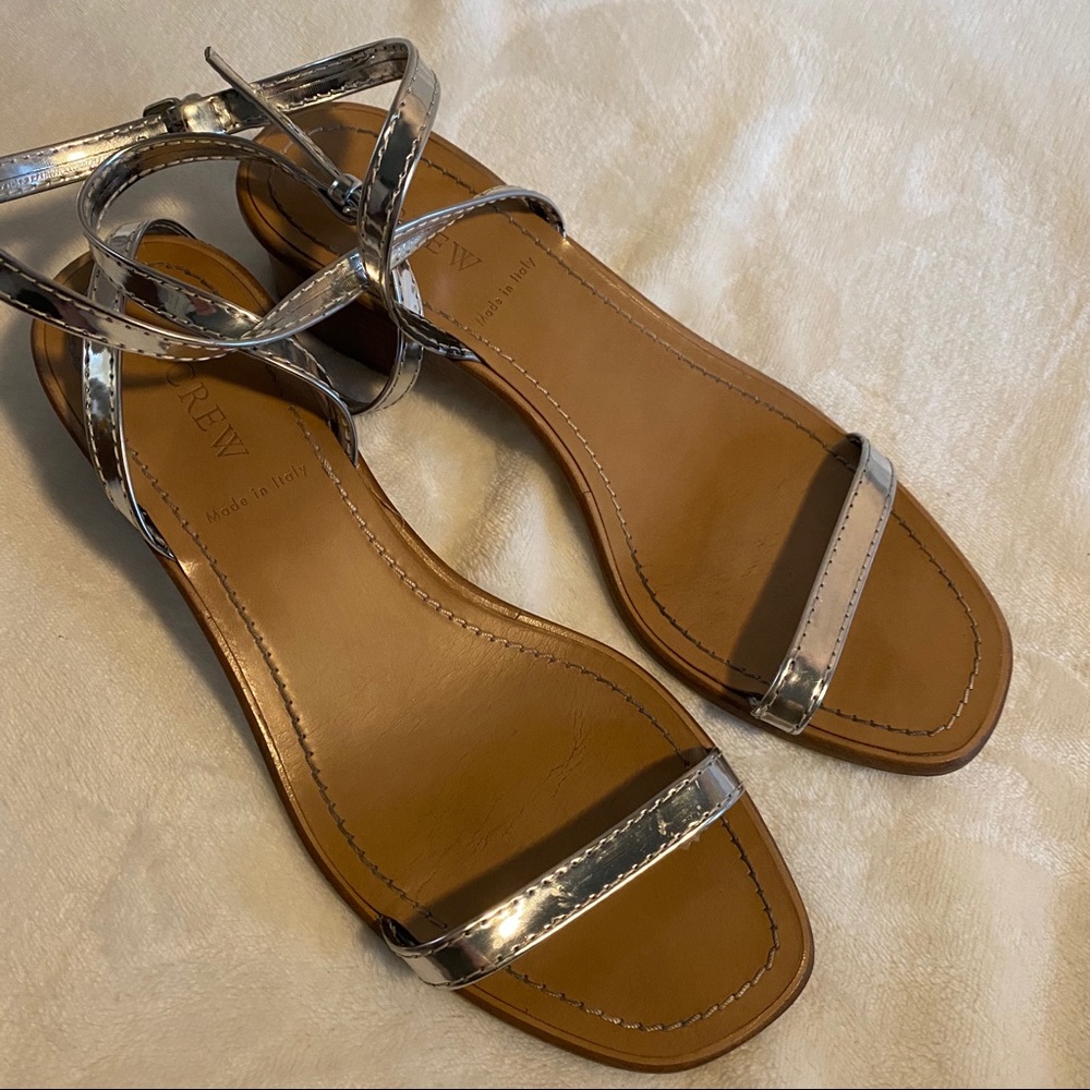 J Crew Cross Ankle Strap Sandals